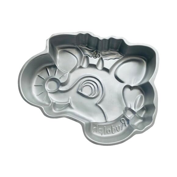 Rudolph Reindeer Christmas Cake Pan / Wilton / Holiday Baking Retro Decor VTG 82 - Picture 1 of 3